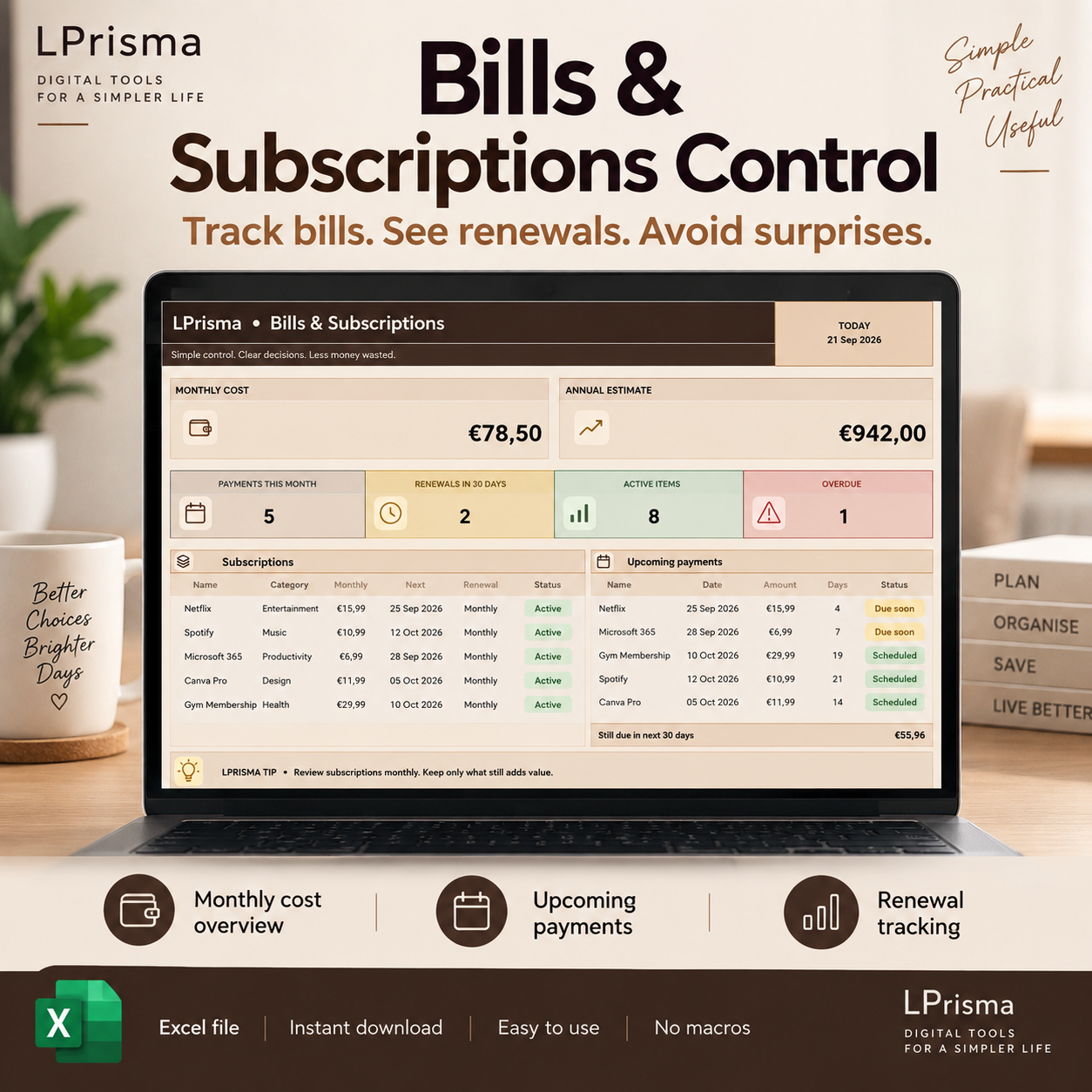 Bills & Subscriptions Control